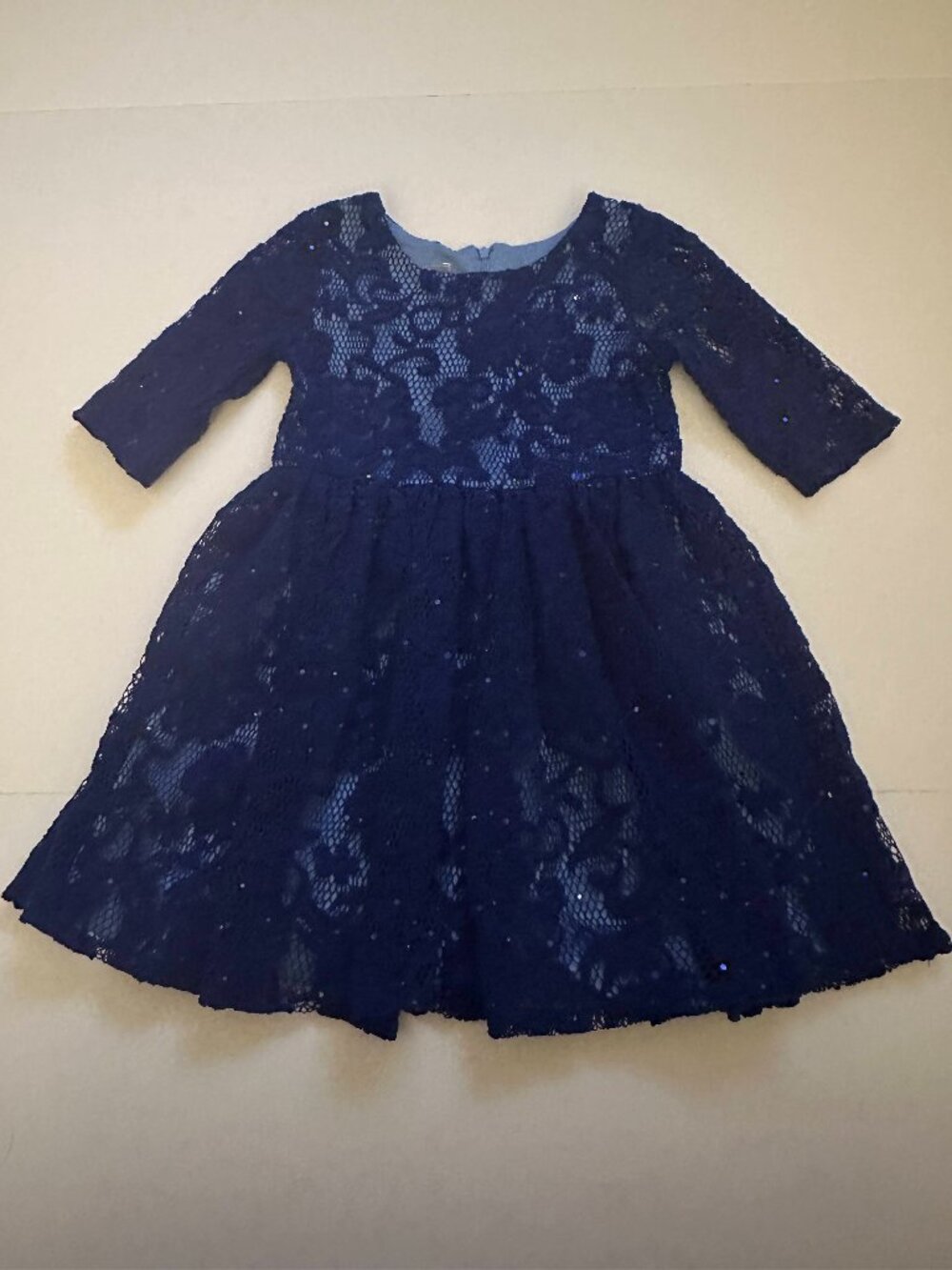 PIPPA & JULIE Dress Size 6X Royal Blue Lace Tulle Lined Holiday Fancy Party